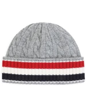 Thom Browne Light Cable-Knit Beanie - Gray