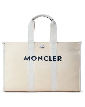 Moncler Neutrals Tote Bags - White
