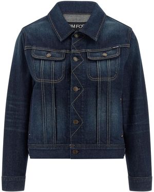 Tom Ford Japanese Denim Jacket - Blue
