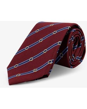 Gucci Jacquard Silk Tie - Red