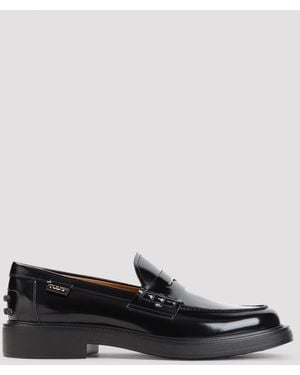 Tod's Brushed Leather Loafer - Black