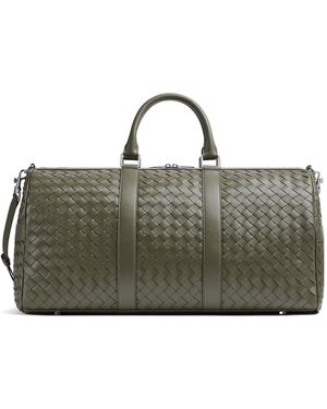 Bottega Veneta Intrecciato Luggage Bag - Gray