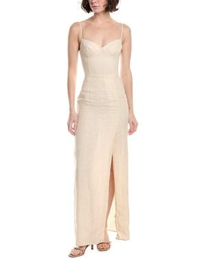Eleventy Sand Bustier Sleeveless Maxi Dress - Natural