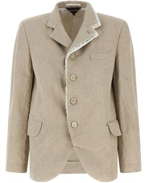 Comme des Garçons Single Breasted Linen Blazer - Multicolor