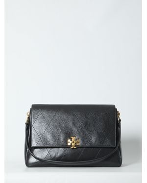 Tory Burch Charlie Quilted Large Shoulder Bag - Gray