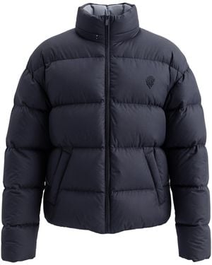 Gucci Padded Jacket With High Collar - Blue