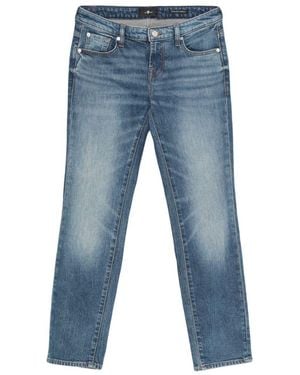 Seven7 Low Cigarette Denim Jeans - Blue
