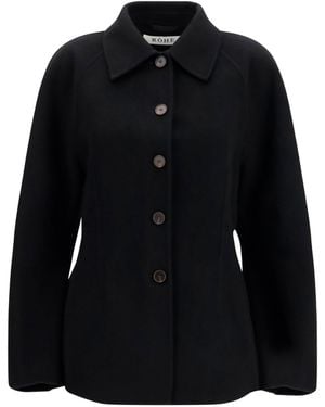 Rohe Jacket Sculptural Oversized-Sleeve - Black