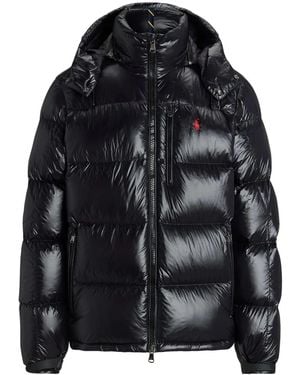 Polo Ralph Lauren The Gorham Glossed Down Jacket With Detachable Hood - Black