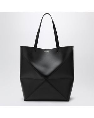 Loewe Xl Puzzle Fold Tote Bag - Black