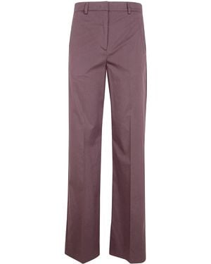 Blugirl Blumarine Light Cotton Straight Fit Pants - Purple