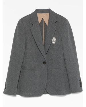 Brunello Cucinelli Tailored Cotton Jacket - Gray
