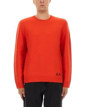 A.P.C. A. P.C. Virgin Wool T-Shirt - Red