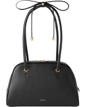 Furla Poppy M – Top Handle Bag - Black