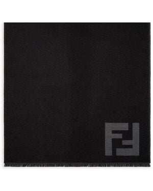 Fendi Ff Logo Scarf - Black