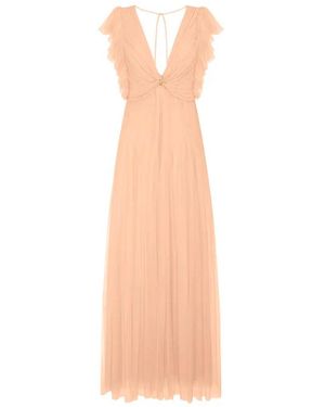 Elisabetta Franchi Carpet Tulle Dress - Natural