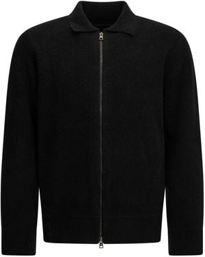 Tagliatore Wool Sweater With A Zipper - Black