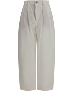 Brunello Cucinelli Barrel Fit Jeans With Pockets - Gray
