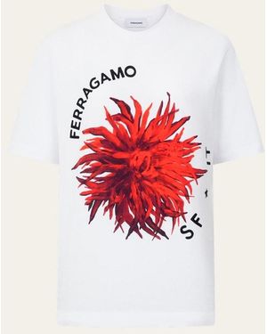 Ferragamo Cotton Graphic Sweater - Red