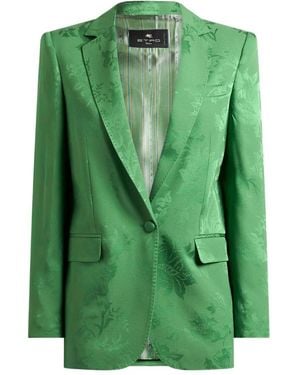 Etro Double Breasted Jacket - Green