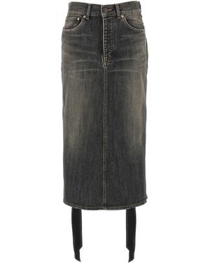 Balenciaga Lace-Up Skirt - Gray