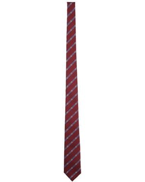 Gucci Gg Jacquard Tie And Stirrup - Red
