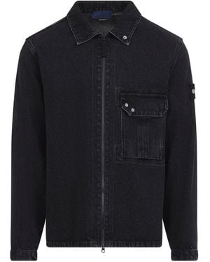 Stone Island Cotton Shirt Jacket - Black