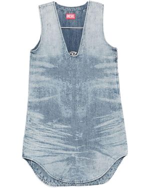 DIESEL Sleeveless V-Neck Dress - Blue