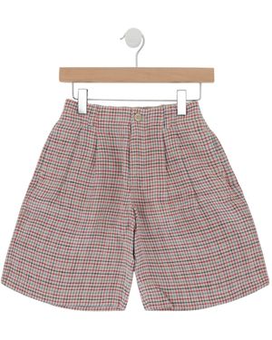 Gucci Pleated Check Shorts - Purple