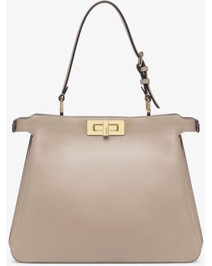 Fendi "Peekaboo Soft" Handbag - Gray