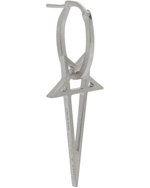 Rick Owens "Pentagram" Earring - White