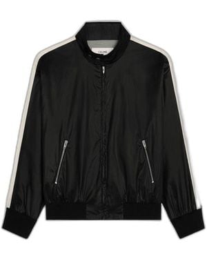 Celine Racer Dash Snow Off Polyester Blouson - Black