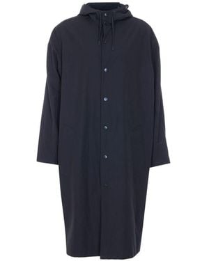 A.P.C. A. P.C. High Collar Snap Closure Jacket With Drawstrings - Blue