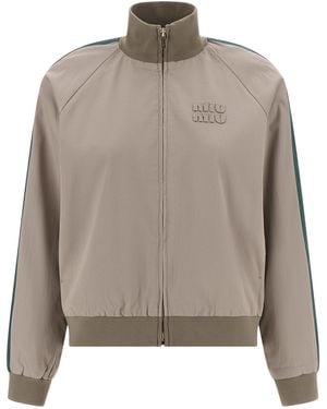 Miu Miu Bomber Twill Old - Brown