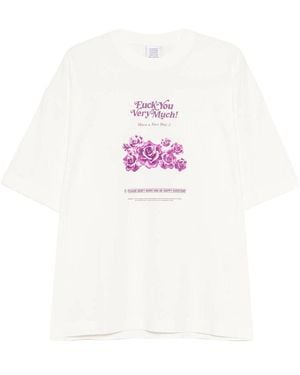 Vetements T-Shirt With Floral Print - White