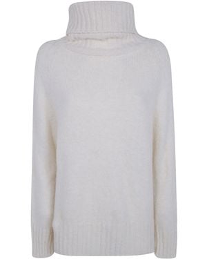 Base London Turtle Neck Sweater - White