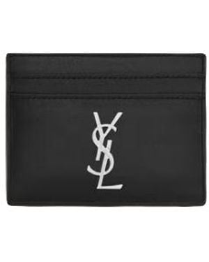 Saint Laurent Monogram Credit Card Holder - Black