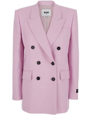 MSGM Blazer Viscose - Pink