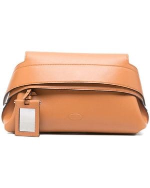 Tod's Mini Leather Clutch Bag - Natural