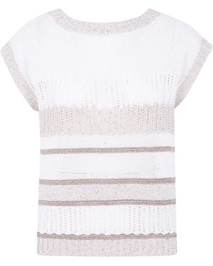 D.exterior Knitwear Boat Neck - White