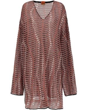 VITELLI Wave Jacquard Sweater, Cardigans - Brown