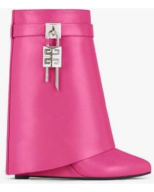 Givenchy Shark Lock Ankle Boots 90Mm Nwt - Pink