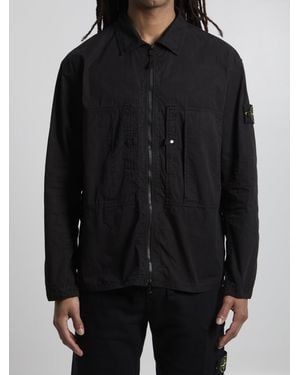 Stone Island Ripstop Cotton Overshirt - Black