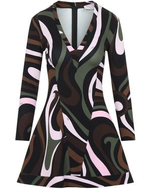 PUCCI Khaki Long Sleeve Dress - Black