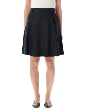Low Classic Flared Wool-Blend Midi Skirt - Black