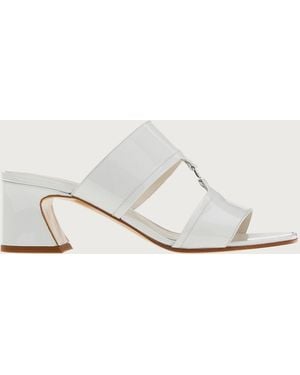 Ferragamo Tot Chain Sandals - Natural