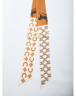 Celine Silk Twill Lavallière Ribbon - White