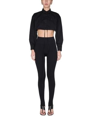 ANDREADAMO Andreadamo Cropped Shirt - Black