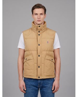 Moncler Evans Feather-Padded Vest - Blue