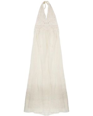 120% Lino Effortless Linen Blend Dress - White
